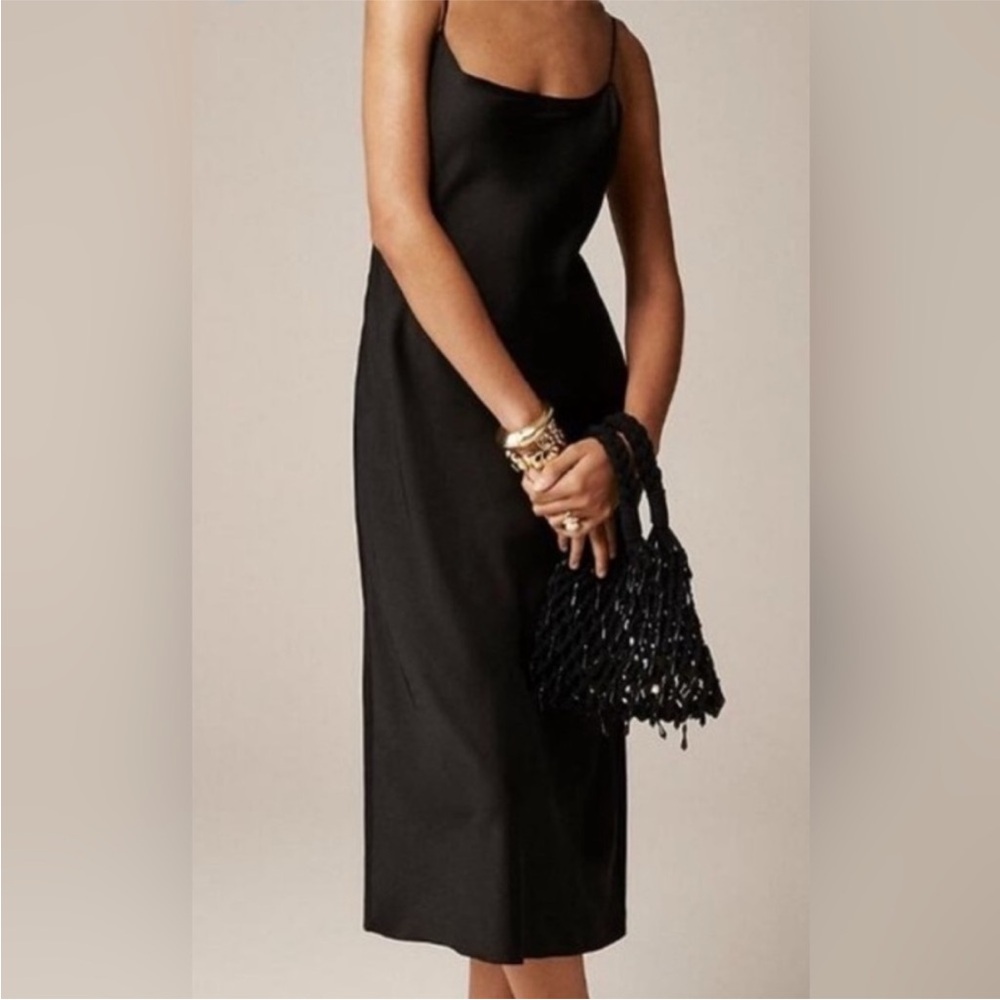 J. Crew Classic Black Midi Dress